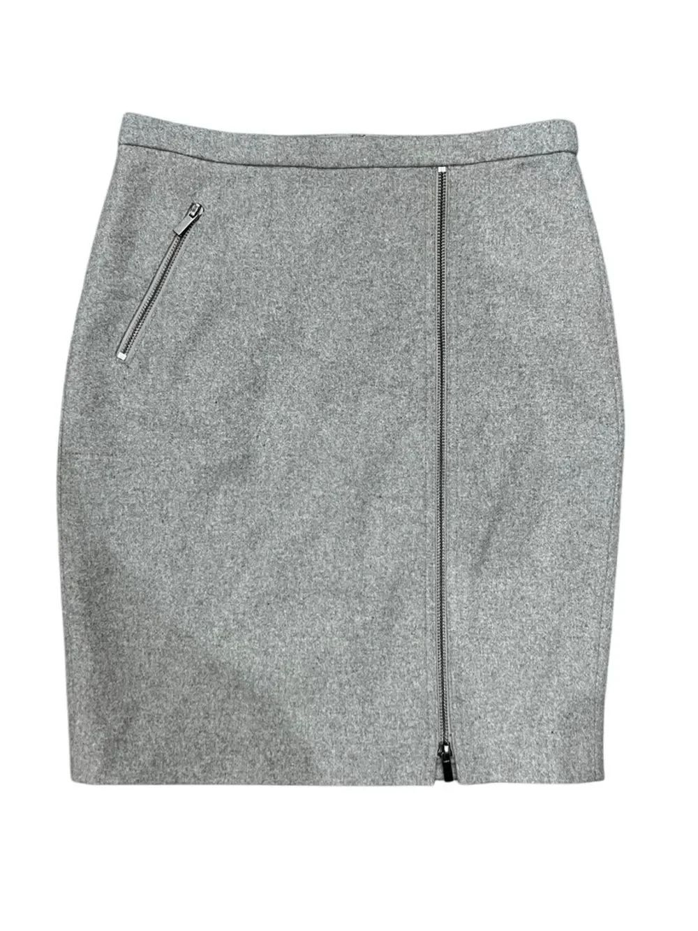 J.Crew Wool Pencil Skirt Light Grey Size 2